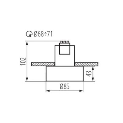 Oprawa wstropowa punktowa biało-złota MINI RITI GU10 W/G 27576 KANLUX (27576)